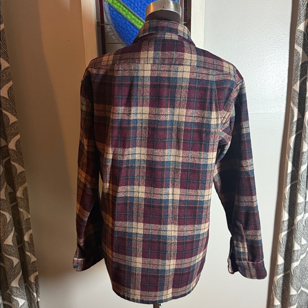 Pendleton 100% Pure Virgin Wool Plaid Button Down… - image 4